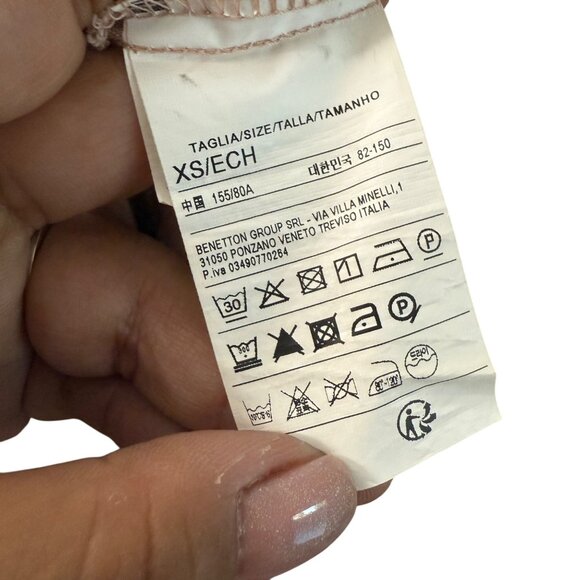 United Color of Benetton Coral Linen Sleeveless Coastal Sundress Womens XSmall - Picture 7 of 8